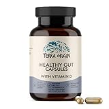 Healthy Gut Capsules with Vitamin D. Digestive Support, intestinal Permeability, IBS, Bloating, Gas...