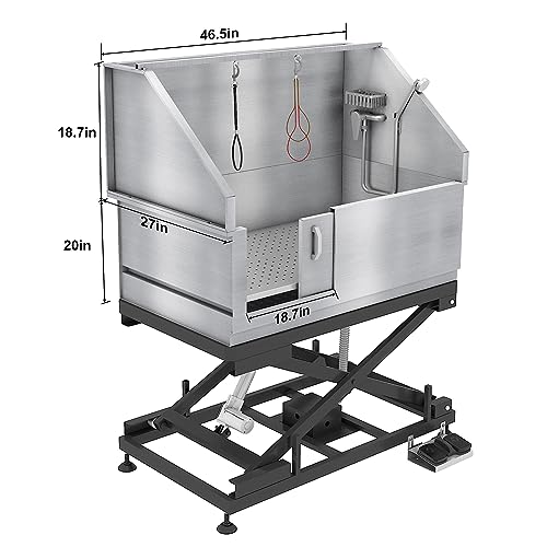 SHELANDY Pet Bathtub Electrical Stainless Steel Dog Wash Station