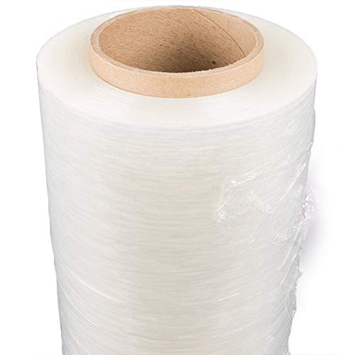 Packagezoom 4 Rolls 18" X 1500 Ft Stretch Wrap Heavy Duty, Industrial Strength Shrink Wrap, 55 Gauge High Performance Stretch Film Replaces 80 Gauge Low Films, Clear Hand Stretch Wrap #TOP2
