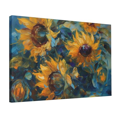 Toile de tournesols Dwrepo : impression artistique de qualite pour salon