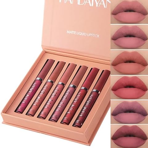 Leogony 6PCS Long Lasting Matte Lipstick Set Cover