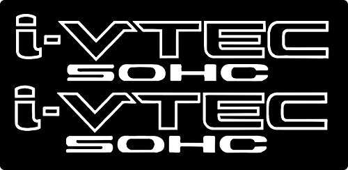 Stickers Decals Funny (Color Silver) i-VTEC SOHC (2 Pack) Euro Drift Vinyl Decal Sticker Car Truck Window
