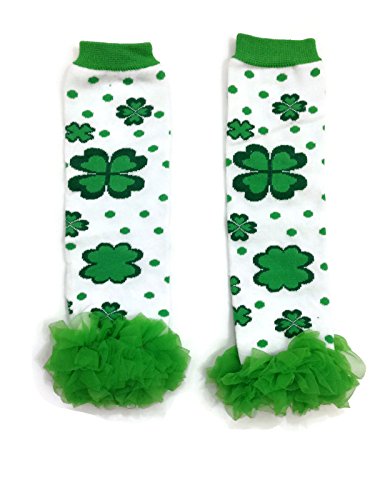 Rush Dance Flowery Shamrock St Patrick's Day Baby/Toddler Chiffon Leg Warmer