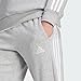 adidas Men's Tall Size Essentials Fleece 3-Stripes Tapered Cuff Pants, Medium Grey Heather