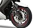 Set Bandes Adhésif pour Roues Compatible pour Yamaha X Max Scooter Xmax 125-250 - Rouge