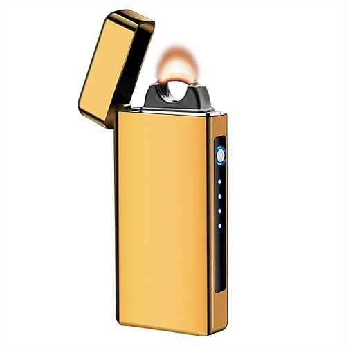 YOZWOO Encendedor de plasma recargable por USB, encendedor eléctrico de llama de alta potencia, encendedor electrónico de arco resistente al viento