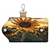 RLDOBOFE Farm Sunflower Leather Key Case,Fashionable Credit Card Holder Slim Multi Card Keychain Pouch Travel Portable Keychain Wallet