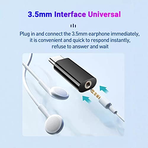 Image of The Black Store Type C to 3.5Mm Audio Jack, Car Audio Connector USB Type C, Headphone Converter Cable Stereo Jack Splitter Compatible for Oneplus 10 Pro 9 9R 8 8T 7 7Pro 7T 6T Nord Se 2- Black (We44)