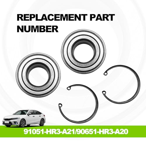 Image of Front Heavy Duty Wheel Bearing & Seal kit - Compatible with Honda 2014-2024 Rancher 420 Rubicon 500 520 / Foreman 500 520, Replace 91051-HR3-A21 90651-HR3-A20