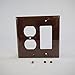 Cooper Brown UNBREAKABLE 2-Gang Outlet Decorator Switch GFCI Wallplate PJ826B