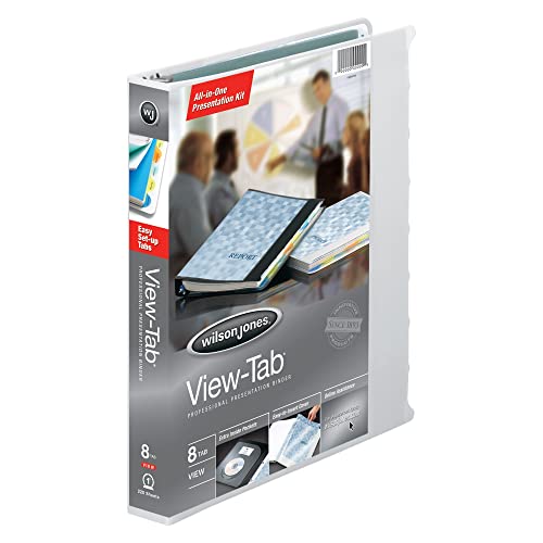 Wilson Jones 55094 View-Tab Presentation Round Ring View Binder w/Tabs, 1
