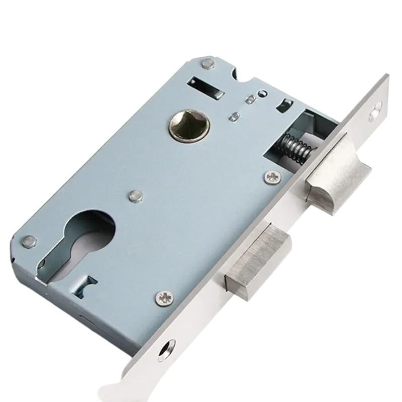 Cerradura de Embutir,Picaporte Cerradura de puerta seguridad acero inoxidable, cuerpo lengüeta silenciosa, cerradura mecánica, manija, piezas repuesto(C)