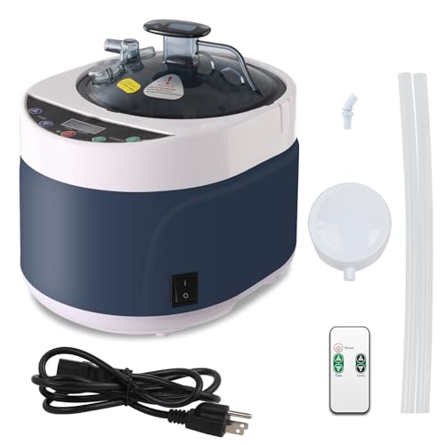 Sauna Steamer, Portable Steam Generator with Remote Control, 4 Liters Stainless Steel Pot Generator, Spa Machine with Timer Display for Body, 1500W Home SPA Fumigation Steam Machine