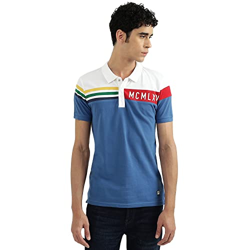 Image of UNITED COLORS OF BENETTON Men's Striped Regular Fit T-Shirt