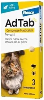 AdTab Compresse Masticabili per gatti da 2,0-8,0 Kg - 3 compresse
