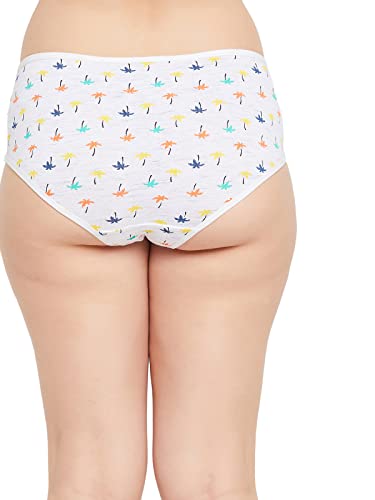 Image of Clovia Women's Cotton Mid Waist Coconut Tree Print Teenage Hipster Panty