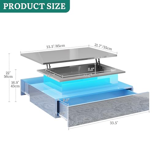 Table basse rectangulaire avec tiroirs pour ranger et optimiser le salon - 3