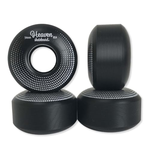 HEAVEN wu XP{[ EB[ SKATEBOARD SOFT WHEEL XP[g{[h \tgEB[ 1䕪 4Zbg 85A AEghA (BLK(54×33mm))