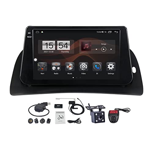 Generico Autoradio 2 DIN con Bluetooth per Renault Kangoo 2015-2018, Touchscreen da 9 Pollici con Radio FM, RDS, Dab+, comandi al Volante, Telecomando e Supporto per Telecamera Posteriore, compatibil