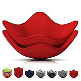 2 Pcs Microwave Bowl Cozy - 7.5" x 7.5" Microwave Bowl Holder for Hand Protection, Heat-Resistant Microfiber Fabric, Fits Most Bowls up to 6.5" & Plates 7.1" - Reusable Trivet for Hot & Cold Dishes