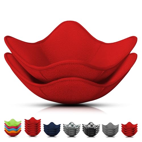 Microwave Bowl Holder 2-Pack — Keeps Hands Cool & Food Warm for Soup, Ramen, Noodles, Oatmeal,...