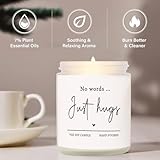 Leebbsin Sympathy Gift- No Words Just Hugs Candle Handmade Lavender- Bereavement/Thinking of You Gifts, Condolence/Cheer Up/Get Well Soon Gifts for Women Men, Comfort, Hug Gift, 7oz - Image 5