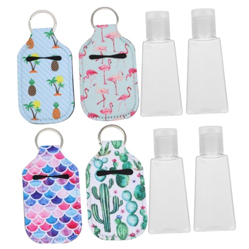 ULTECHNOVO Set 8 Bottiglie Ricaricabili Da 30 Ml Portachiavi e Copribottiglie Sub Portatili, Bottiglie Da Viaggio Leggere e Pratiche Per Uso Quotidiano e Trasporto Profumi