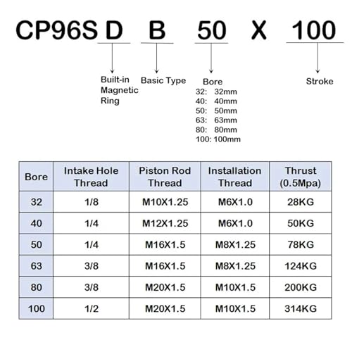 Vérin pneumatique CP96SDB pour remplacer vos pistons usés et stopper les fuites - 3