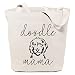 SAUIVD Doodle Mama Eco-Friendly Canvas Tote Bag for Women Christian Dog Lover Gift Reusable Canvas Grocery Shopping Bag