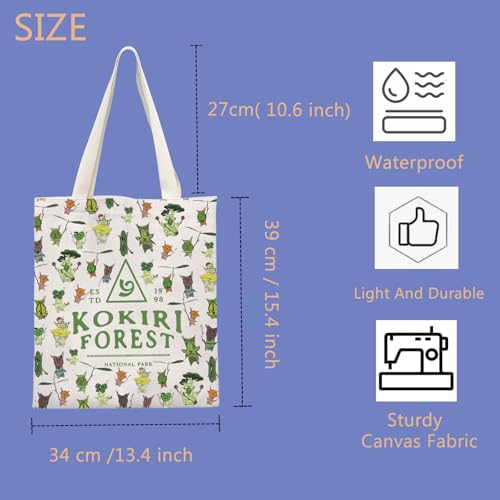 TIIMG Kokiri Forest National Park Gift Japanese Video Game Player Gifts Green Arboretum Plant Lover Gifts Tote Bag2
