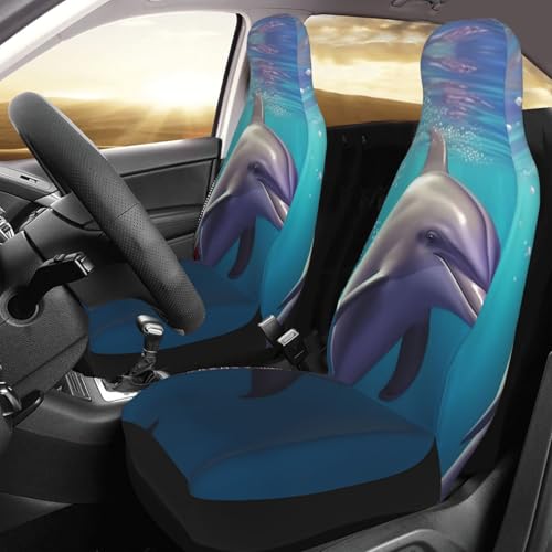 Housse de siège voiture dauphin imperméable universelle antidérapante motif animal marin