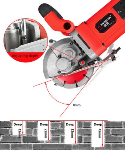 Máquina de corte de ranura de pared 220V Máquina de ranurado de pared Máquina de ranurado Sierra concreta 1800W