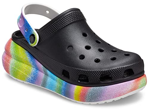 Image of crocs Unisex Adult Classic Crush Spray Dye Clog Blk /MLTI Black (208057-0C4)