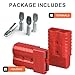 HYCLAT 2-4 Gauge Wire Connectors, 175A Battery Quick Connect Disconnect 12V-36V Powerpole for Car Bike ATV Winches Lifts Motors More Red 2 Pcs