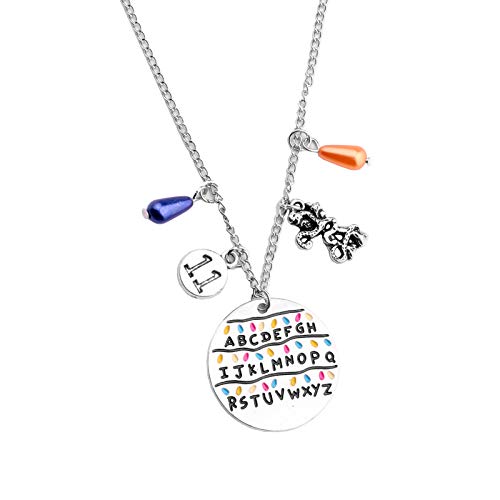 La Mejor comparativa de Cuadro stranger things Top cinco. 33 Stranger Things - Pulsera de la serie de televisión de cine 11 Eleven ST para fans (collar de cosas extrañas), Acero inoxidable