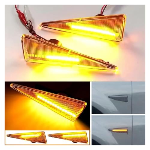 Señal de giro lateral con luz LED dinámica secuencial e intermitente de alta intensidad 4