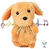 Hopearl Talking Puppy Repeats What You Say Dog Nodding Electric Interactive Animated Toy Speaking Plush Buddy Gifts for Toddlers Brown 7