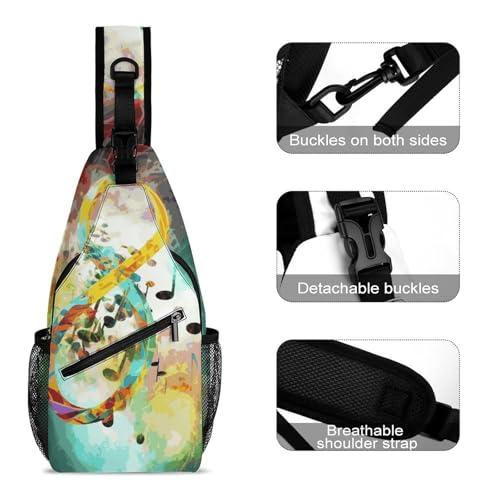 Bolso bandolera de pecho casual para viajes y senderismo miniatura 3