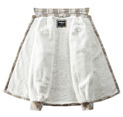 Womens Sherpa Fleece Lined Flannel Jacket Button Down Plaid Lightweight Flannel Shirt Jacket Women2