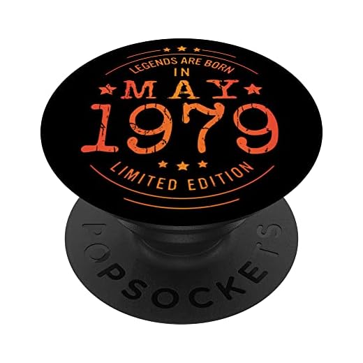 Cumpleaños Mayo 1979 Edición Limitada Regalo Legend May PopSockets PopGrip Intercambiable
