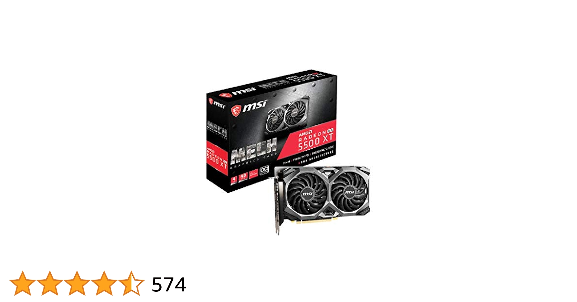 Amazon.co.jp: MSI RADEON RX 5500 XT MECH 4G OC グラフィック