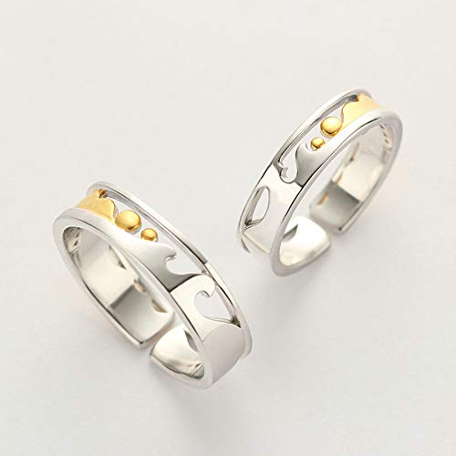 Bague argent taille réglable au design ajouré, alliance d'exception