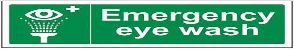 V Safety Emergency Eye Wash Sign - 300mm x 100mm - Self Adhesive Vinyl