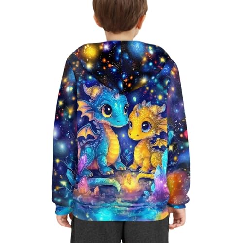 Image of WELLFLYHOM Boys Hooded Sweatshirts Hoodie Pullover Cool Graphic Crewneck Blouses Size 6-16