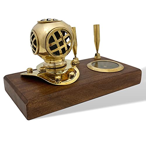 Porta penne stilografica supporto vecchio casco di...