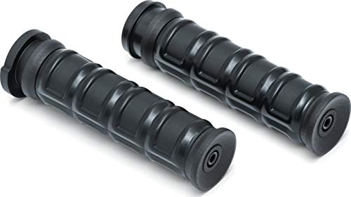Poignées Kuryakyn 6675 Dillinger avec grip antidérapant pour moto Harley-Davidson 2008-19