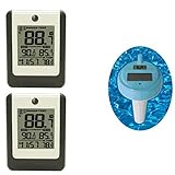 Ambient Weather WS-14-2 Dual Zone Wireless 8-Channel Floating Pool and Spa Thermometer