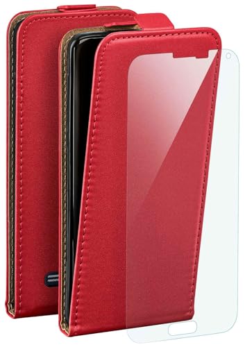 Protection Samsung S5 antichoc moex étui rouge à rabat et film double face