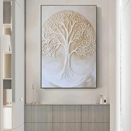 Tableau Arbre de la Vie coloré style bohème pour salon poster sur toile abstrait 80x120cm