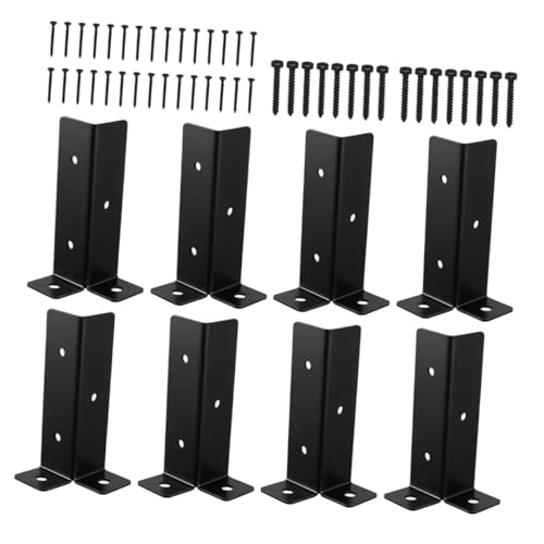 Soportes metálicos para postes de valla pack de 8 bases estabilizadoras para pérgolas de madera